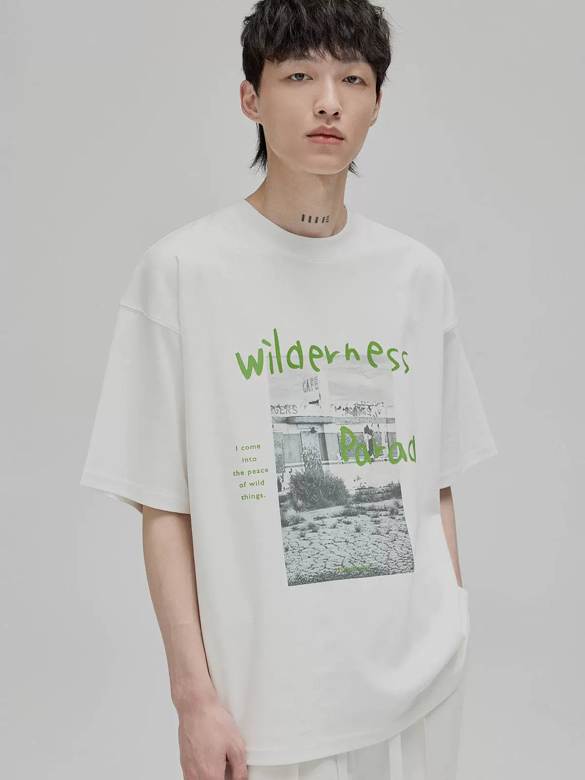 Graffiti Print Double Mercerized Tee
