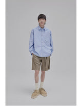 Draped Drawstring Wide Shorts