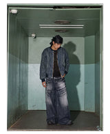 American Vintage Washed Distressed Baggy Jeans