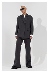 Men's Slim Striped Flared Casual Pants