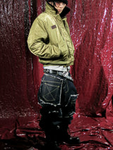Baggy Raw Denim Patchwork Pants