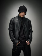 Asymmetric Wild Cowhide Leather Jacket
