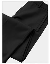 Matte Black Wrinkle-Resistant Dress Pants