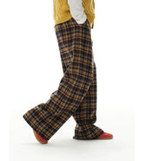 Old Money Wool Plaid Straight Pants