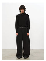 Curved Knife Pleated Wrinkle-resistant Pants