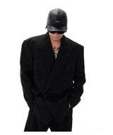 Warm Black Leather Earflap Baseball Cap
