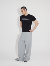 Structured Lightweight Printed Short Sleeve Tees