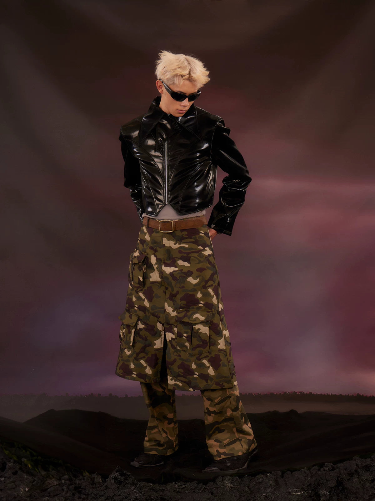 Cute Unisex Military Double-layer Dinosaur Skort