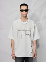 Cotton Blend Embroidered Fringe Tee