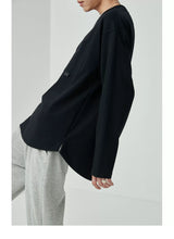 Ribbon Pocket Long Sleeve Tee