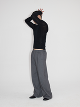 Elastic Waist Suit Pants