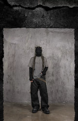 Washed Gray Distressed Vintage Print Tee