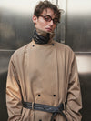 Long Loose Stand Collar Trench Coats