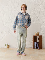 Men's Washed Ripped Straight Leg Jeans