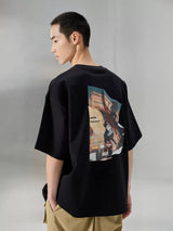 Oversized Heavyweight Printed Embroidered Tee