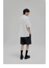 Short Sleeve Square Neck Cotton Shirt