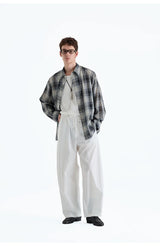 SUPIMA Nylon Drawstring Curved Casual Pants