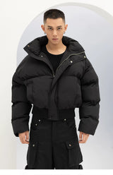 Men's Black White Gray Puffer Jacket