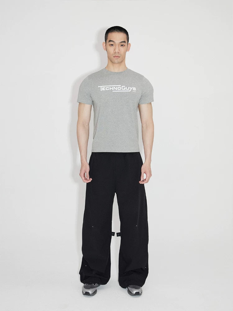 Structured Lightweight Printed Short Sleeve Tees
