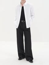 Satin Dress Shirts French Wide Sleeves