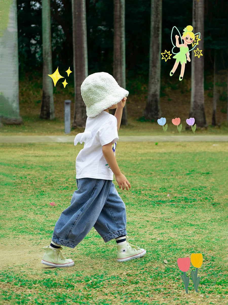 Angel Wing Print Cotton Kids' Tees