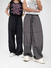 Unisex Patchwork Athletic Drawstring Waist Pants