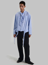 Blue Bow Tie Long Sleeve Shirt