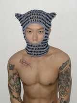 Two-Tone Cat Ear Knit Beanie