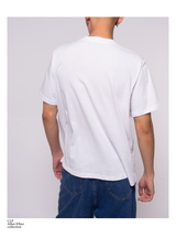 Men's Black White Padded Line Tee