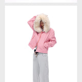 Men's Striped Fur Collar Hoodie