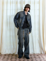 Frosted Washed Denim Jacket