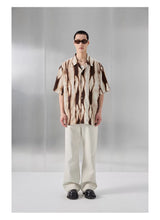 Printed Short Sleeve Cuban Collar Shirt