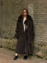 Unisex Oversized Knee-length Faux Fur Coat