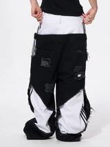 Men's Ripped Double Waist Jeans