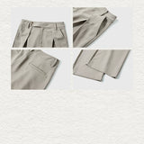 Pleated A-line Tailored Casual Pants