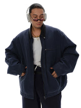Men's Washed Patchwork Leather Jacket