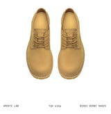 Matte Yellow Leather Derby Shoes