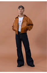 Men's Dark Blue Slim Flared Jeans