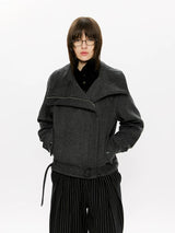 50% Merino Wool Set-Shoulder Zip Jacket