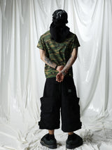 Olive Camo Crack Print Tee