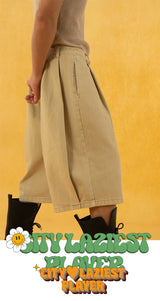 Men's Red Khaki Loose Vintage Shorts