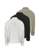 Sharp Collared Striped Pleated Shirt