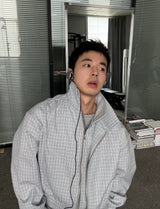 Cropped Reversible Vintage Fleece Plaid Jacket