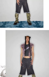 Vintage Y2K Riveted Frayed Cargo Shorts
