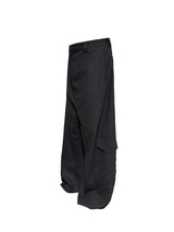 Wool Plaid Drop Crotch Cargo Pants