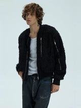 Warm Heavy Fur Bomber Puffer Coat