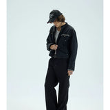 Chained Short Mock Neck Puffer Coat