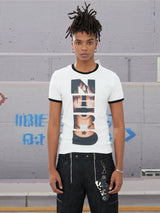 Slim Nerd Punk Portrait Print Tee