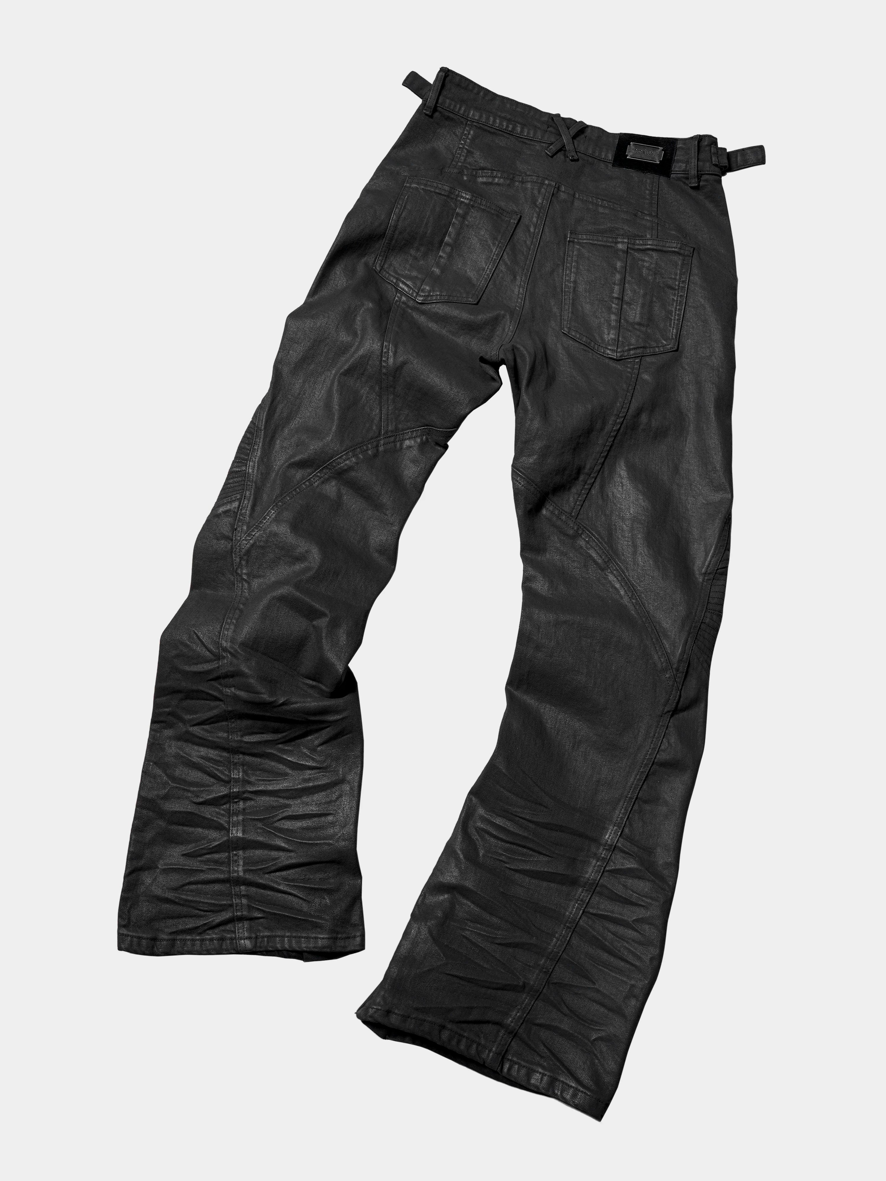 Dark Wash Distressed Stretch Denim Jeans