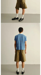 Asymmetric Collar Cropped Slit Polo Shirt